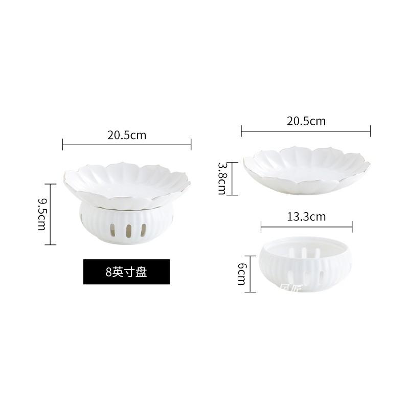 Candle Heating Furnace Dining Plate Ceramic Stove Tableware Warming Tray Serving Plate Fruit Bowl Dessert Bowl Soup Plates Dish