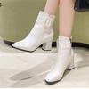 Damenschuhe Seitenreißverschluss Damenstiefel 2026 Mode Spitze Warm und Elegant Schnalle Hohe Qualität Kurzes Fleece Knöchelhohe Stiefel