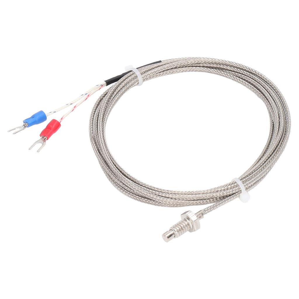 BERM K Type Screw Thermocouple Temperature Sensor Detector Gauge M6 Screw Thread 2 Wire Probe