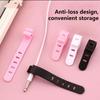 10PCS Cable Ties 5 Holes Cord Organizer Management Silicone Wire Holder Straps Zip Clips Reusable Tie Wraps Keeperwinder Rubber