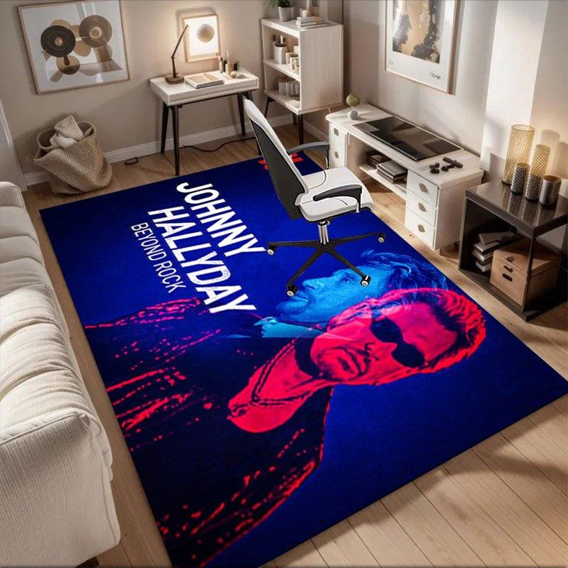 Johnny Hallyday Beyond Rock: The Complete CollectionOffice Mat Perfect for Home Decor Office Desk Chair Rugs Chair Carpet for office Polyest