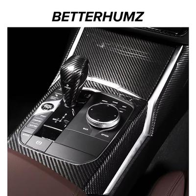 Pro BMW G20 G28 -2024 Skutečné uhlíkové vlákno Kryt obložení panelu středové konzole, palubní desky, řadicí páky Tuningové doplňky interiéru vozu