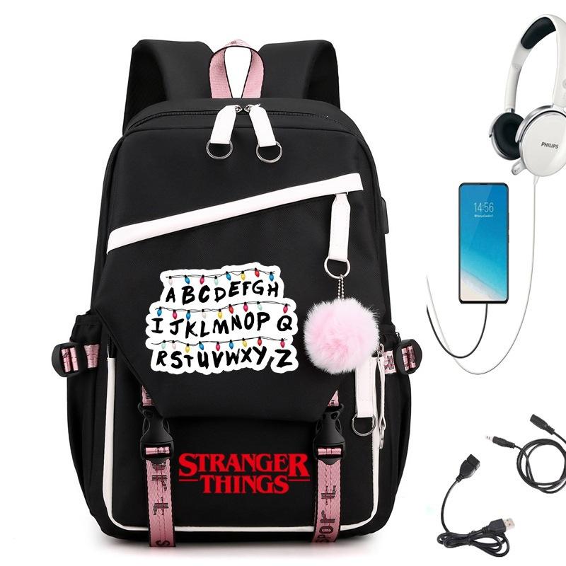 Stranger Things Strangerthings4 Peripheral Backpack Student School Bag Business Computer Bag