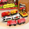 RC Electric Train Set Toys for Kids Car Diecast Slot Toy Fit for Standard Wooden Train Track Railway Battery Christmas Trem Set