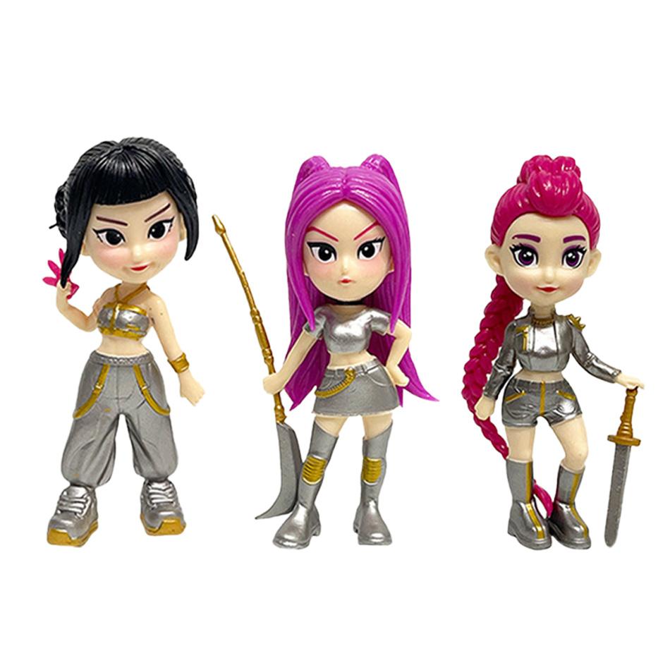 Kpop Devil Hunter Anime Figures PVC Model Table Cute Girl Action Figures Toys for Gift Collect Figure Doll Kids Christmas Gifts