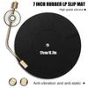Asixxsix Turntable Platter Rubber Turntable Platter Slip Compatible with All LP Record Reduces Vibration and Improves Sound Quality Mat, 7-inch Mat,