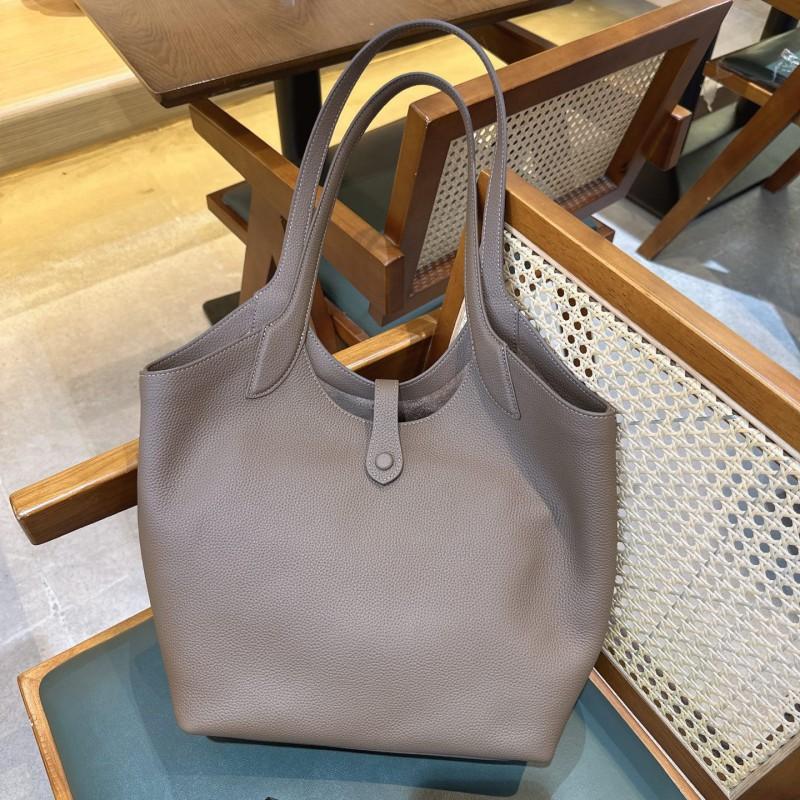 

2026 Top-layer Cowhide Tote Bag Female Lazy One-shoulder Underarm Commuter Large Capacity Casual 29 коричневый