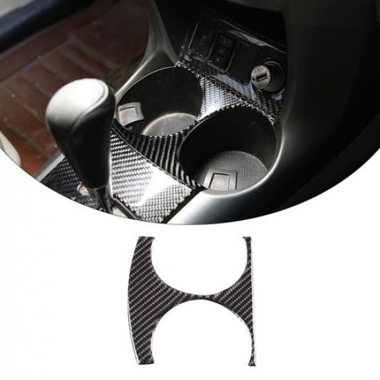 Carbon Fiber Inner Water Cup Holder Trim Cover For Toyota RAV4 2006-2012