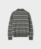 Aleukaig Stripe Collar Knit_Charcoal