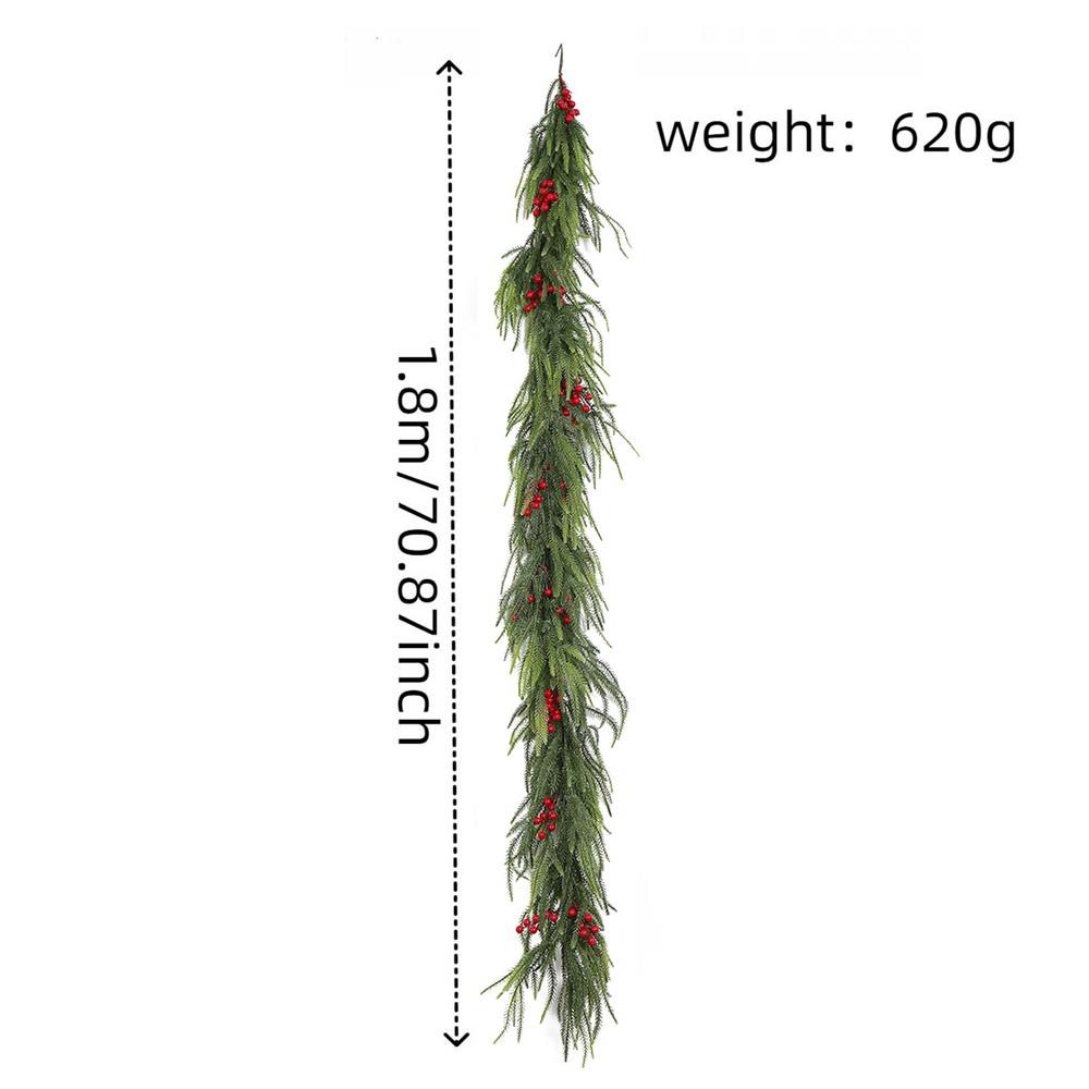 Pine Garland For Door Festive Ornament Realistic Artificial Pine Garland Christmas Decoration For Living Room Dining Room Wall