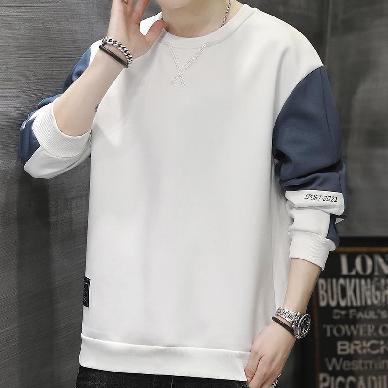 Sudadera con Capucha de Manga Larga en Bloques de Color para Hombre Tallas Grandes - Prenda Básica Trendy de Cuello Redondo para Primavera, Otoño, Invierno 2026