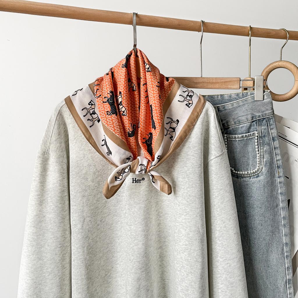 Spring And Summer Satin Long Scarf For Women Sunscreen Shawl Fashionable Beauty Scene Satin Long Scarf Versatile Travel Scarf