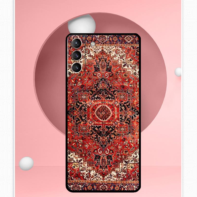 Persian Carpet Floral Pattern Case For Samsung Galaxy S25 Ultra S20 S21 S22 S23 S24 Ultra S9 S10 Plus S25 FE Cover Funda