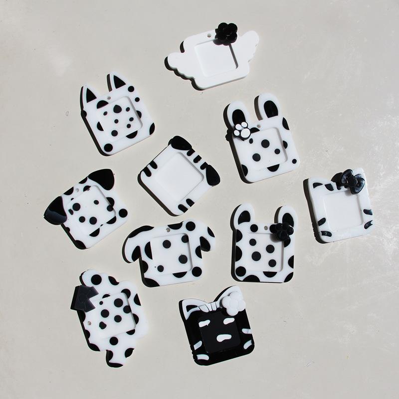 WTEMPO DIY Resin Animal Ears Shaped Design Mold Puppy Kitten Cute Pet Photo Frame Pendants Making Mold Silicone Mold for Pet Lover and Pet Adopters