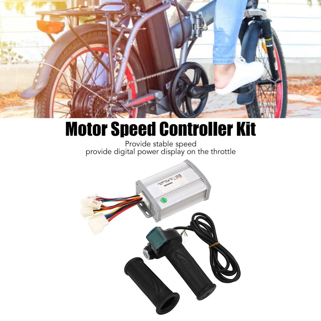 Fahrradmotor Controller Kit 36V 800W Gasgriff Leistungsanzeige Stabiler Bürstenmotor Controller für DIY Umbau