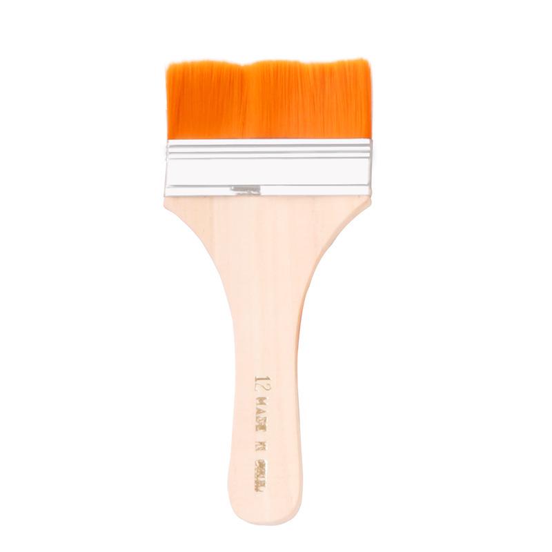 Children's Wooden Handle Nylon Bristle Brush No.1-12 for Oil Painting & BBQ