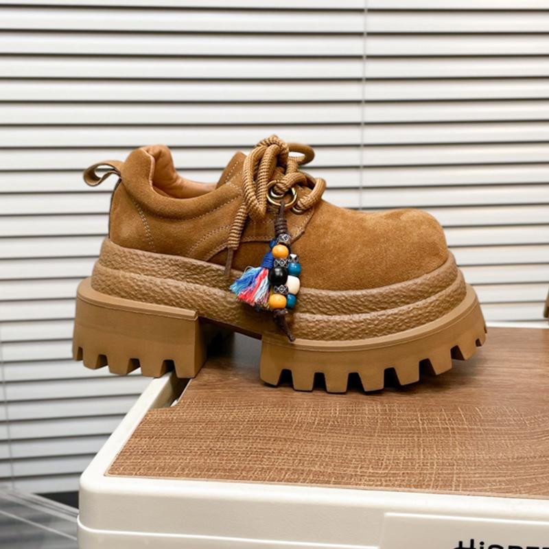 Platform Women's Sneakers Mid Heels Designer Casual Sport Shoes  Autumn Fad Ankle Lace Up New Brand Loafers Mujer Zapatos