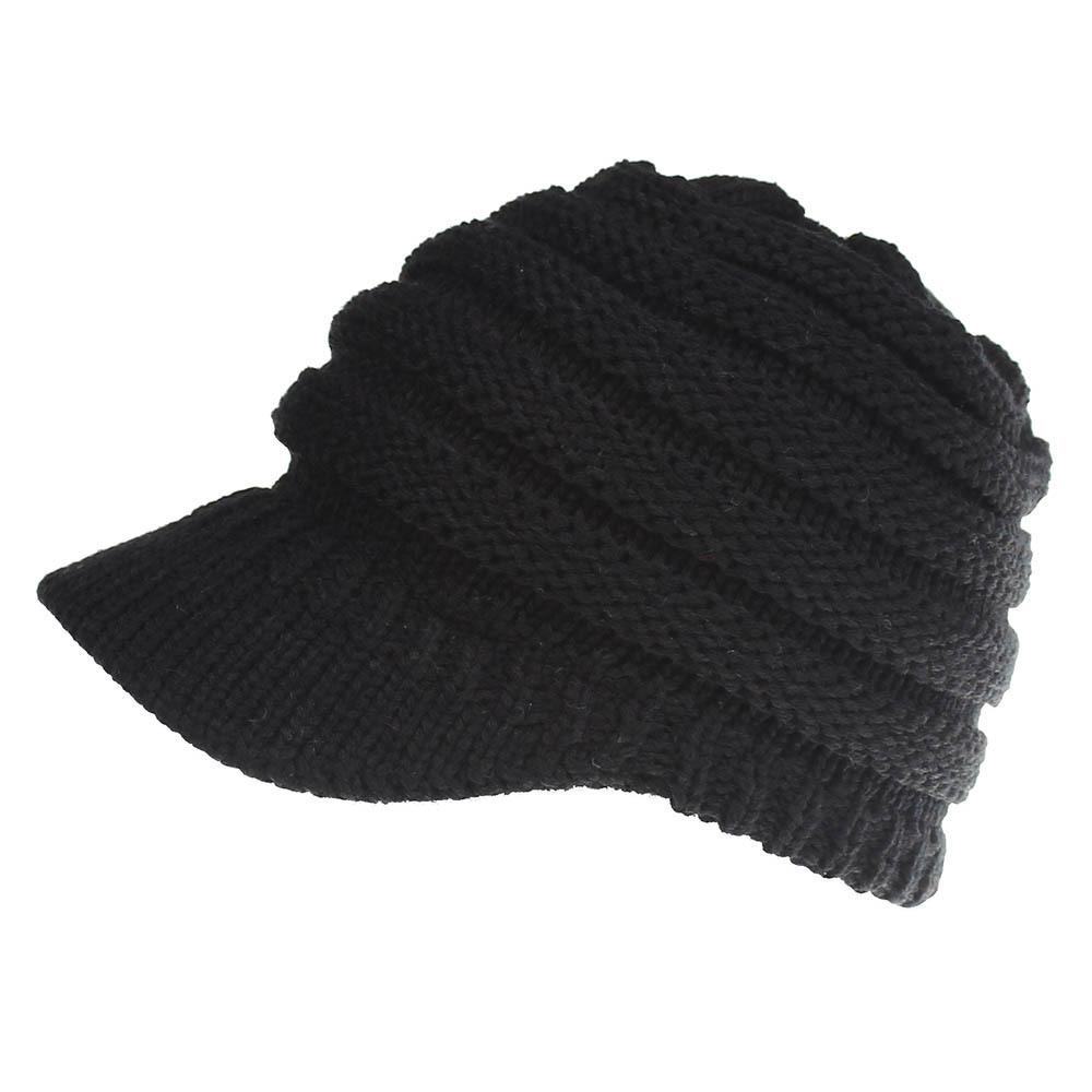 Skiing Sports Hat Thermal Ponytail Hat for Women with A Hollowed-out Brim Peaked Cap Baseball Cap Autumn and Winter Casual Hat
