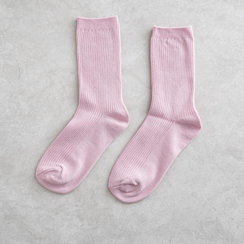 Monfoot Women S Ribbed Long Neck SockS Pink