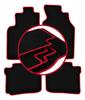 Velour Floor Mats with Red Edge For: Mitsubishi Space Star Minivan (1999-2005)
