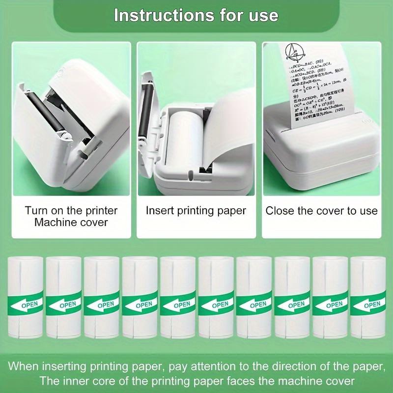 5/10 Rolls Mini Printer Paper, Self-adhesive Thermal PaperPrintable Sticker Paper for Pocket Thermal Printers
