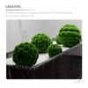 Lifelike Faux Green Plants Durable Flocking Green Ball Artificial Moss Ball  Office