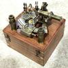 Brass Nautical Sextant Kelvin Hughes London Replica with Wooden Box