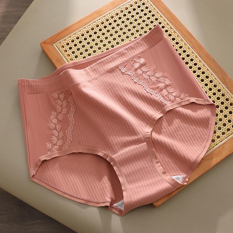 

Женские хлопковые трусы с высокой талией больших размеров - Дышащие и удобные XL: 90-120 jin