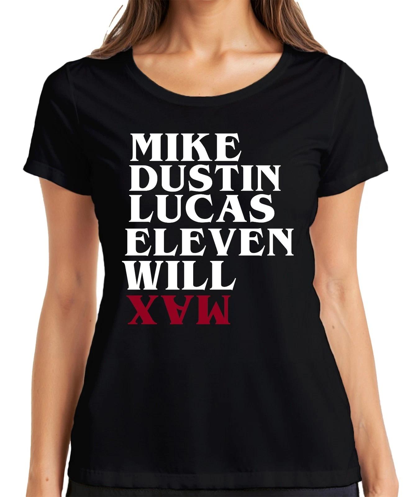 Stranger Mike Dustin Lucas Eleven Will Max Retro Serienfan Damen T-Shirt L