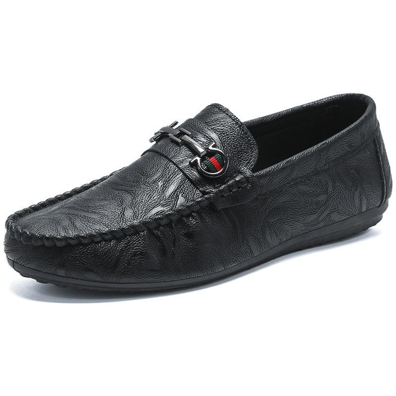 New spring casual shoes men's Doudou shoes men's driving lazy shoes leather shoes