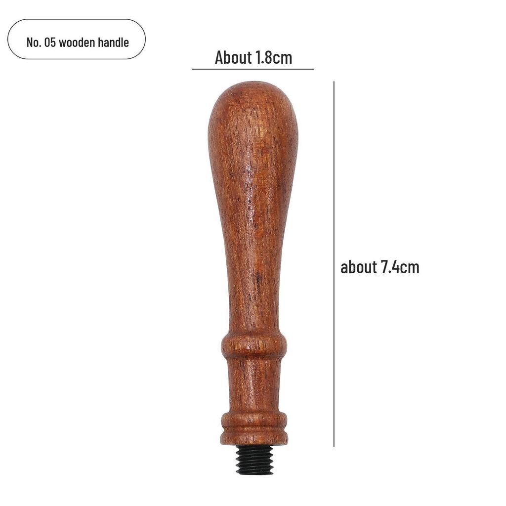 Vintage European Rosewood Sealing Wax Stamp Handle with Universal Wooden Grip
