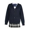 Wowcarbazole School High School Knit Solid Loose for and Winter Cardigan, Girls' Uniform, Sweater, V-Neck, Student, Cardigan, Color, Fit, Commuting,