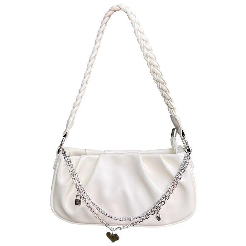 

Cloud pleated bag chain underarm bag new niche design portable women s bag versatile shoulder messenger bag