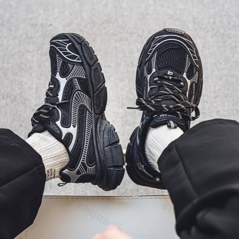 Fashion Men's Mesh Breathable Low Top Thick Soled Casual Sports Shoes 2025 Autumn Fashion Trend Versatile Comfortable Platform sneakers