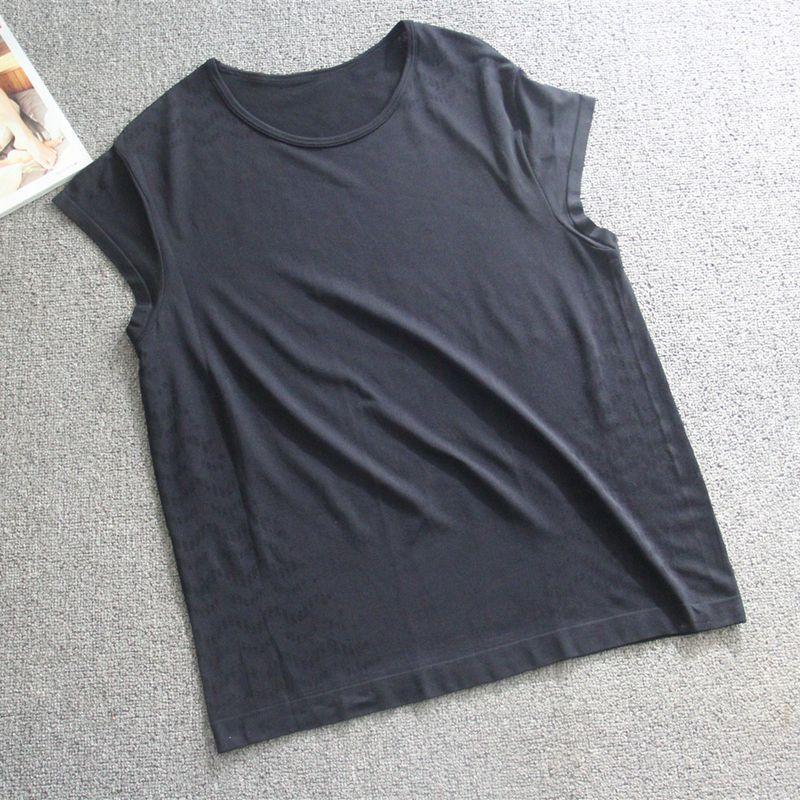 

Yoga Goods Ultra-Thin Breathable and Loose Short Sleeve Workout Clothes Black XS