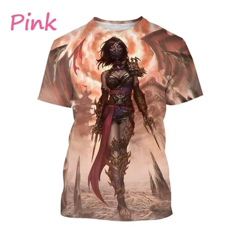 Plus Size FUGUIS Zomer Hot Selling Mortal Kombat Game 3D Print T-shirt Korte Mouw Street Style Cool Heren Casual T-shirt Tees Mannelijke Streetwear S