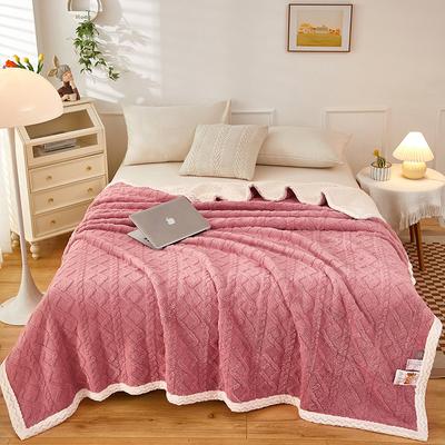 Autumn/winter Warm Milk Fleece Blanket Double Sided Fleece Blanket Reinforced Lamb Fleece Taff Blanket Multi-purpose Blanket