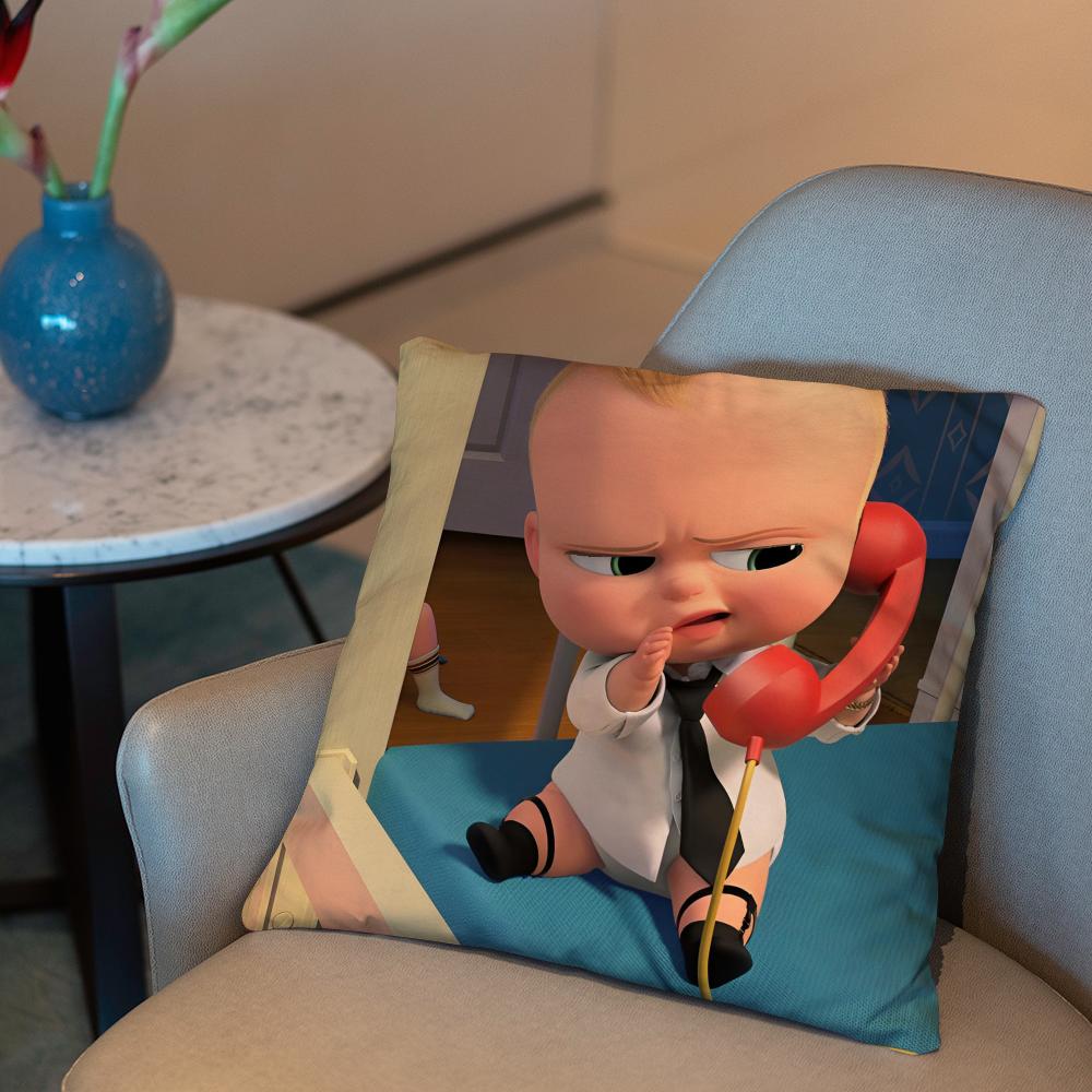 

Подушка-чохол Boss Baby 2-в-1 Реверсивний плюшевий чохол для подушки | Авто/Диван/Ліжко | Ідеальний подарунок 24x24Inch