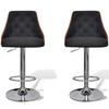 VidaXL Tabourets de bar 2 pcs Bois courbé et tissu