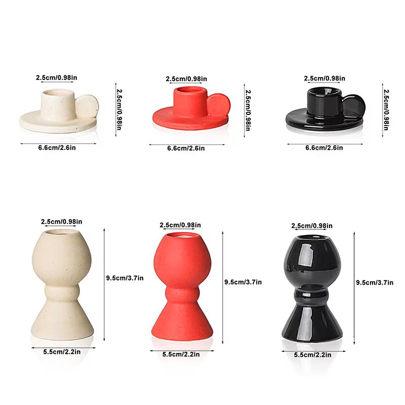 Romantic Ceramic Candle Holder Nordic Style Multifunctional Table Decoration