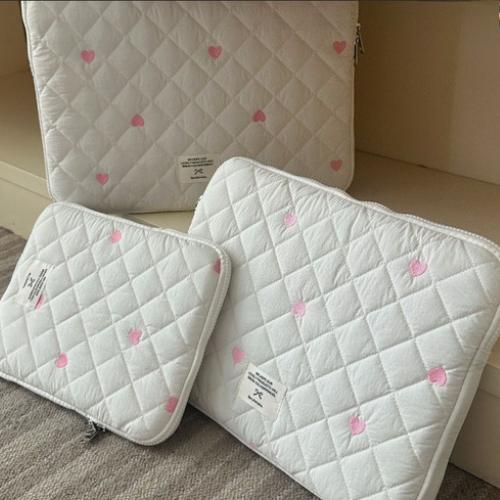 11/13/15 Inch Universal Korean Fashion Tablet PC Case Jacquard Heart Laptop Comupter Storage Bag Portable Large Capacity Bag