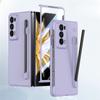 Luxury Armor Case for Honor Magic V2 Matte with Pen Skin Feel Transparent Screen and Solid Color Back Shockproof Hard Plastic Cover