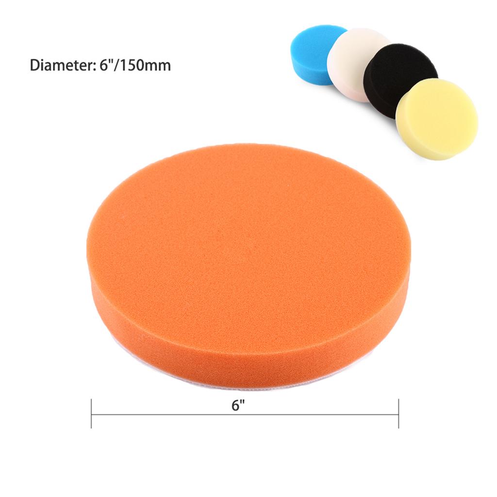 5 stk 6" Svamp Polering Buffing Voksing Pad Kit Verktøy for Bilpoleringsmaskin Buffer