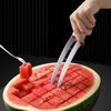 Wassermelonenwürfelschneider Mehrzweck Scharf Ergonomischer Griff 304 Edelstahl Melonenwürfelschneider Schneidwerkzeug für Küche