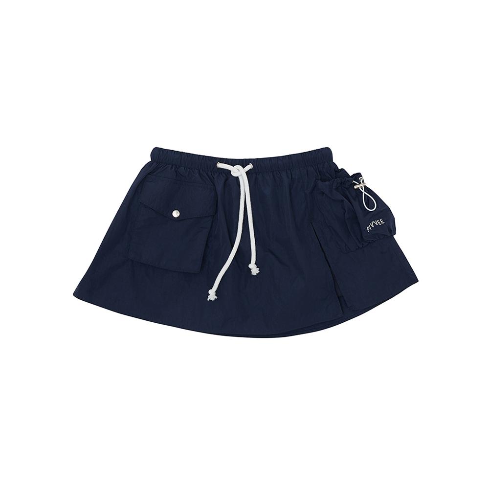 Pibbi Drawstring Utility Skirt (Ocean Navy)