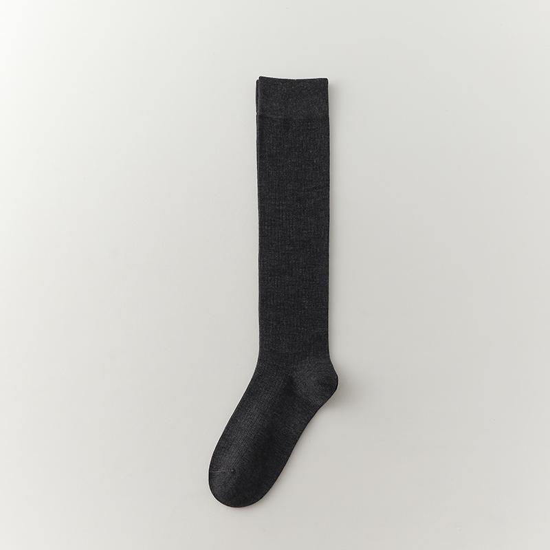 Autumn/Winter High-quality 5A Women's Knee And Calf Mid Length Socks Lightweight And Warm Cold-proof Fine Wool Stripes Stockings