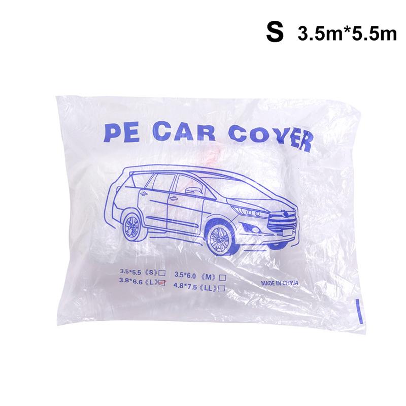 Priehľadný jednorazový priehľadný kryt na oblečenie do auta Prachotesný vodeodolný odolný voči prachu z farby plastová PE fólia vodeodolný kryt na auto