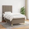 3142621 vidaXL Divan Bed with Mattress Taupe 90x190 Cm Fabric