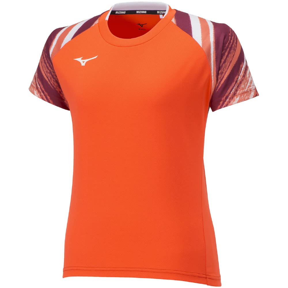 Tennis Game Short Soleil Size S Shirt, Sleeve, Moisture-Wicking, Quick-Drying, 62JAA202, Orange,