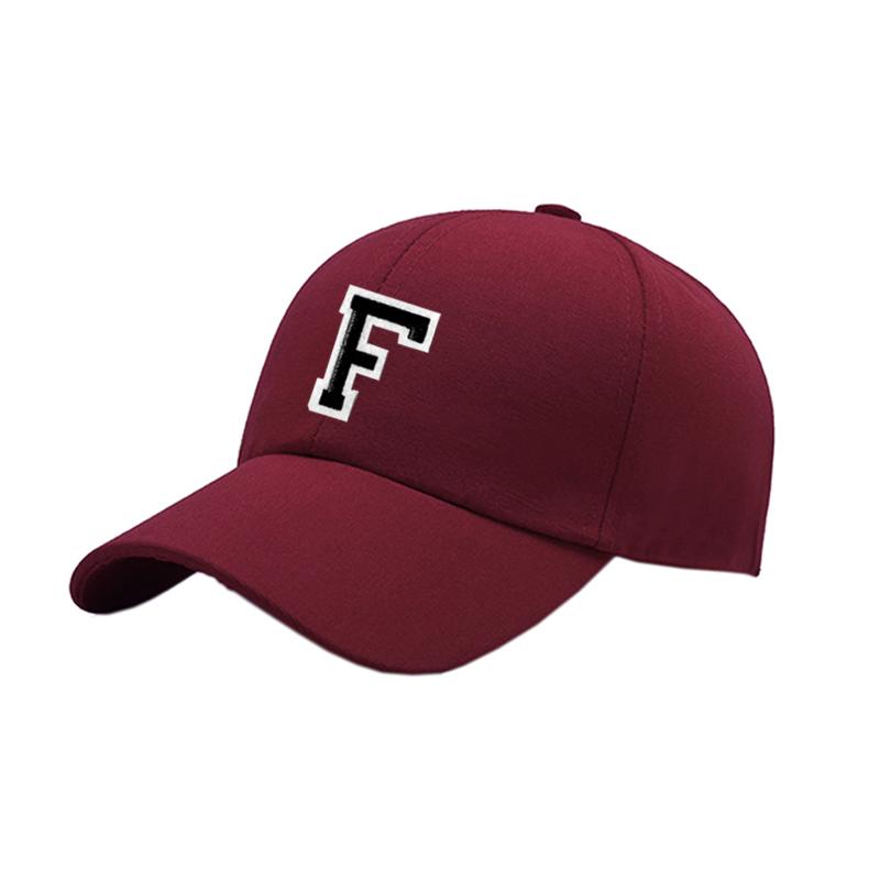 1Pc Adjustable Initial Letter A-Z Baseball Cap For Men Womne High Quality Soft Cotton Fashion Team Sport Visors Snapback Caps